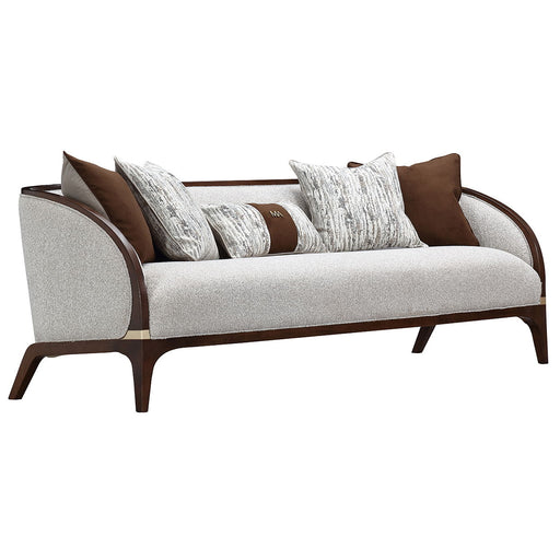Houston - Sofa - Pebble / Walnut Michael Amini