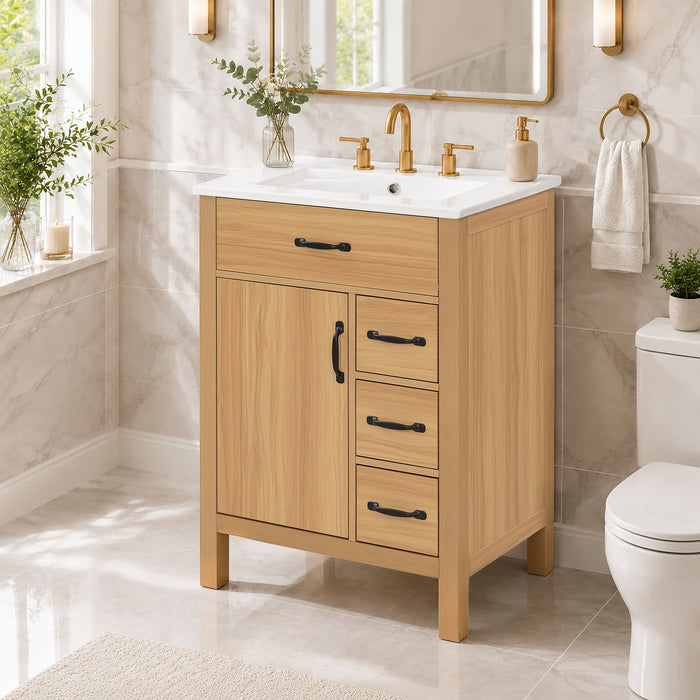 Modern Traditional Bathroom Vanity With Sink Hearth and Haven
