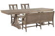 Paxton Place - Extendable Trestle Dining Table Set Magnussen Furniture