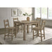 Cressley - 5 Piece Counter Height Dining Set With Ladder Back Chairs - Light Oak Furniture Max