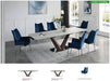 9188 - Dining Table With Extensions - White Extravaganza Collection
