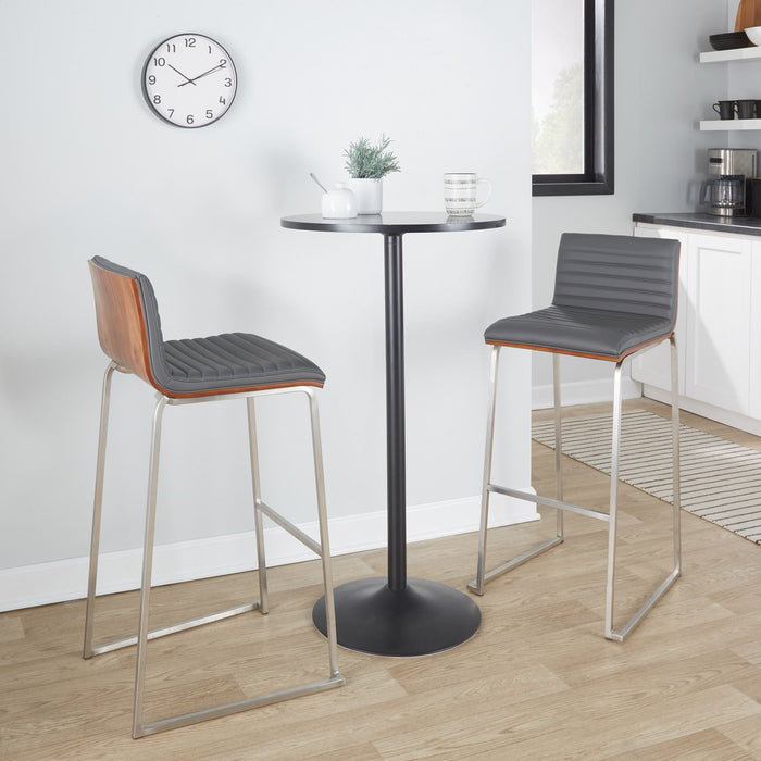 Mason Mara - Contemporary Fixed Height Barstool (Set of 2) Lumi Source