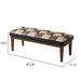 Checkered Bench For Entryway - Black / Brown / Cream Home Essentials