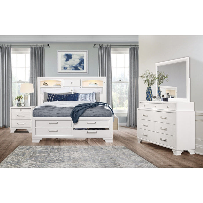 Nightstand With 3 Drawers - White