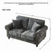 2 Seater Sofa With Rolled Arms, Tufted Upholstered Couch Home Essentials