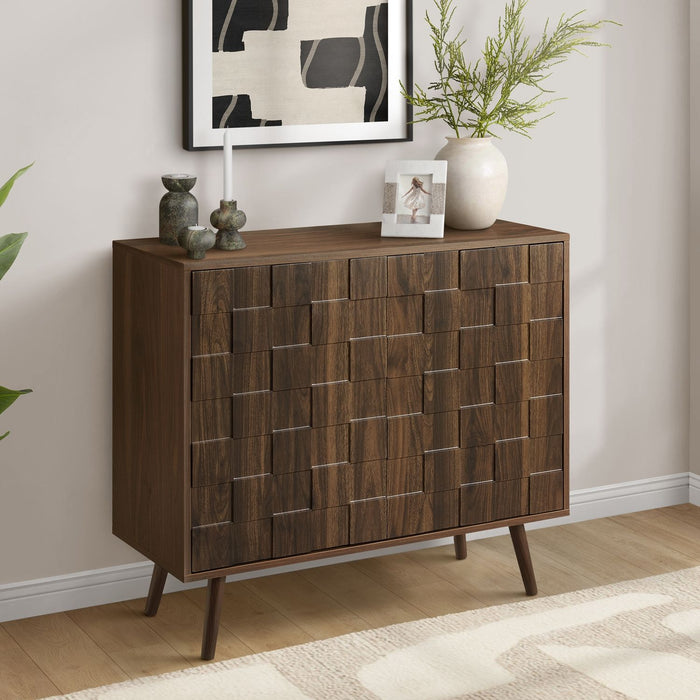 Accent Chest, Storage Cabinet With Adjustable Shelf - Walnut 8th Street