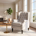 Armchair Recliner With Pushback Mechanism And Wingback Design Noble House