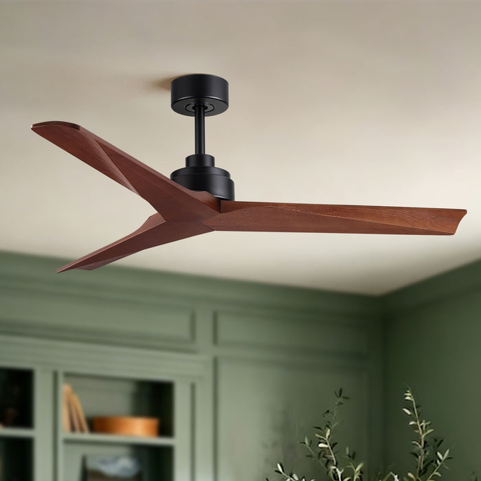 Ceiling Fan Without Light, DC Motor, No Light, Quiet Reversible Ceiling Fan For Living Room - Black Daily Nest