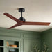 Ceiling Fan Without Light, DC Motor, No Light, Quiet Reversible Ceiling Fan For Living Room - Black Daily Nest