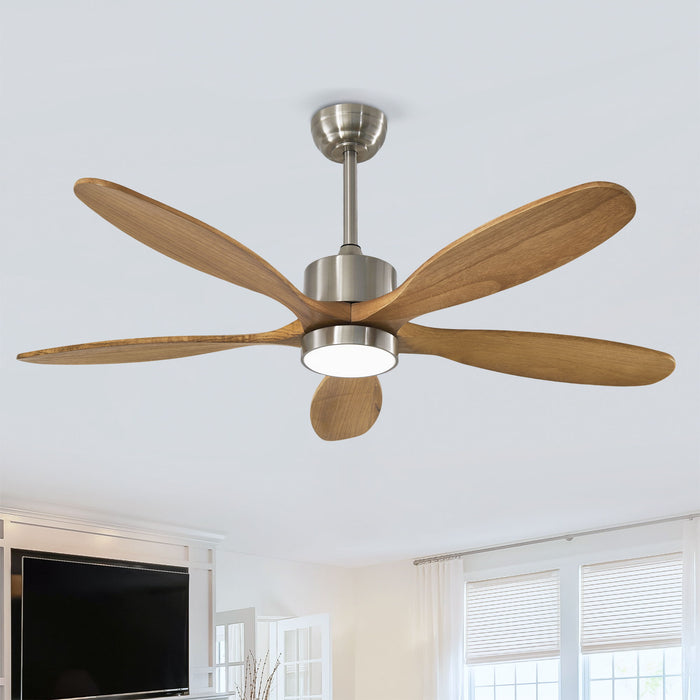 Ceiling Fan With Lights Quiet DC Motor Ceiling Fans 6 Speed Levels - Nickel Daily Nest