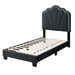 Bed With Floral Design Headboard And Built In LED Lighting Home Essentials