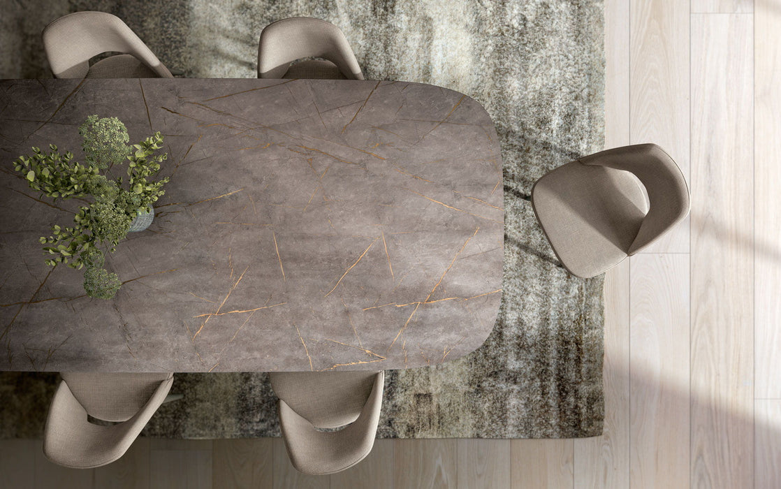 Hexagon - Dining Table - Dark Brown / Black Status Italy