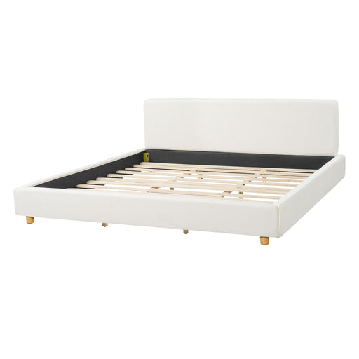 Upholstered Platform Bed Frame With Thick Headboard Artistry At Home