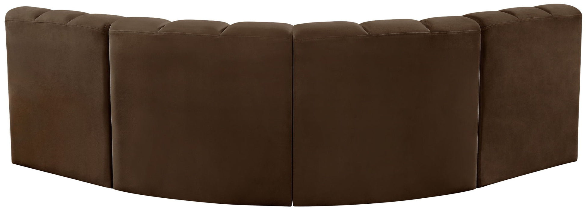 Arc - Velvet 4 Piece Corner Modular Sofa Meridian Furniture