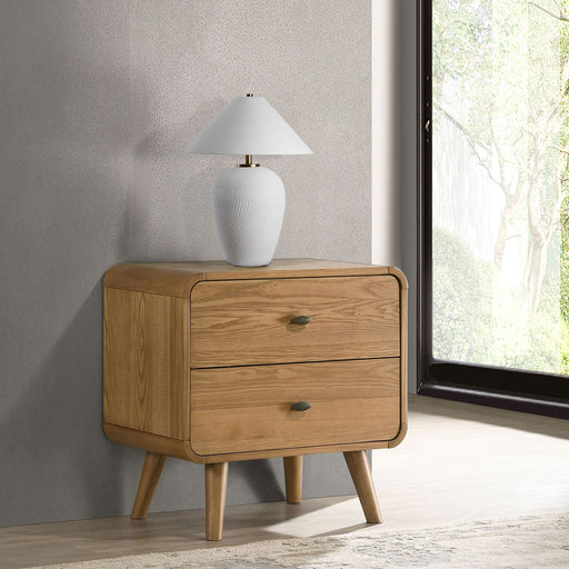 Winston - 2 Drawer Nightstand - Ash Brown Furniture Max