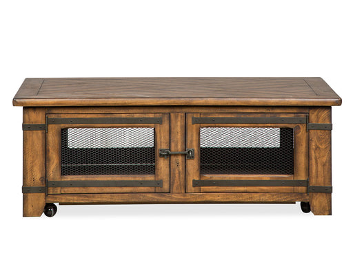 Chesterfield - Top Storage Cocktail Table With Casters - Farmhouse Timber Magnussen Furniture