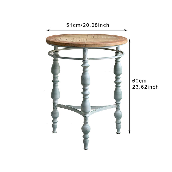 Round Top Carved Table For Living Room Home Essentials