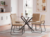 Pharwynn - 5 Pc. - Dining Room Table, 4 Side Chair - Black Signature Design by Ashley®