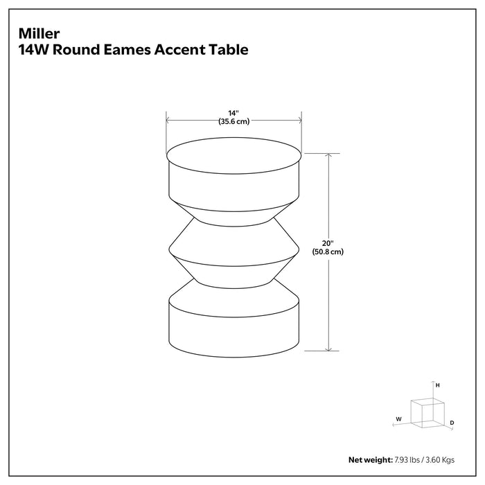 Miller - Side Table - Black / Brass Simpli-Home