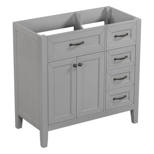 Modern Bathroom Vanity Base Only, 2 Doors And 3 Drawers Hearth and Haven