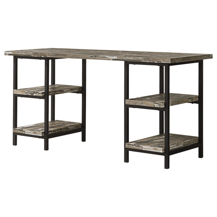 Salvaged - 4 Shelf Writing Desk With Hollow Board - Brown Furniture Max