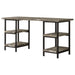 Salvaged - 4 Shelf Writing Desk With Hollow Board - Brown Furniture Max