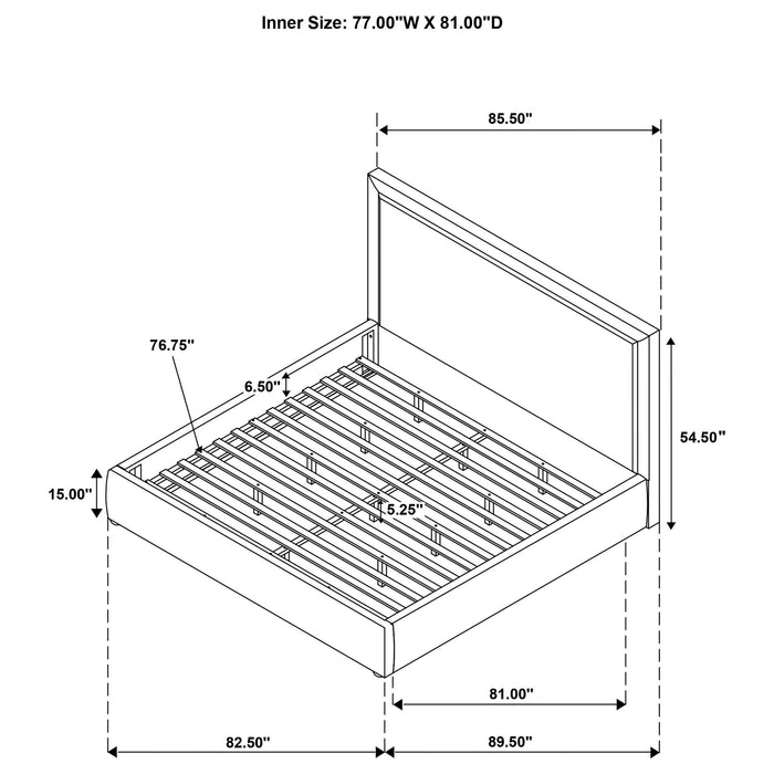 Brandon - Upholstered Platform Bed Furniture Max