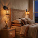 Reef - Single Lights Wall Sconce With Natural Shade Rustic Wicker Wall Light - Black / Rattan Ashcroft Furniture