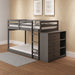 Gaston - Bunk Bed Twin Over Twin With 4 Drawers & 3 Compartments - Gray Acme
