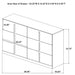 Lauryn - 6 Drawer Dresser Cabinet - Gloss White Furniture Max