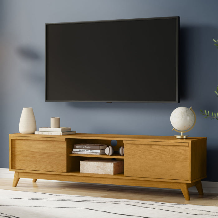 Lennon - Handcrafted Low TV Stand Simpli-Home