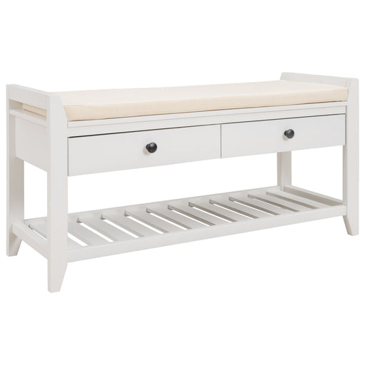 Multipurpose Entryway Shoe Rack With Cushioned Seat And Drawers Hearth and Haven