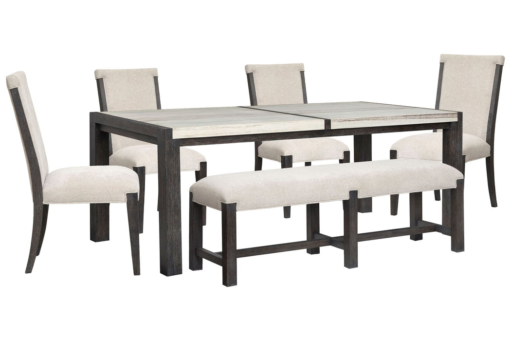 Plum Creek - 6 Piece Rectangular Dining Table Set Magnussen Furniture