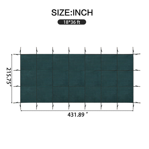 Rectangular Swimming Pool Safety Cover For Underground Pools - Green Daily Nest