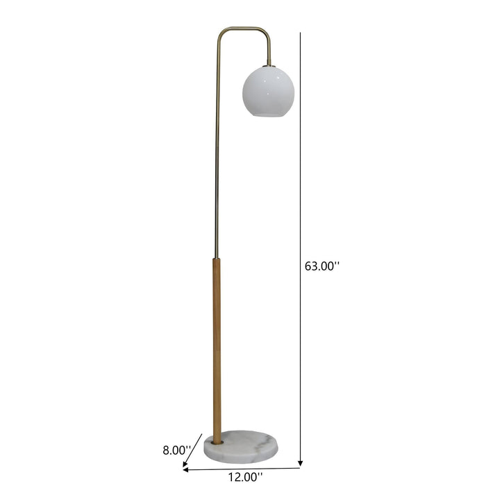 Tall Corner Floor Lamp For Living Room - White Ashcroft Furniture