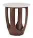 Vaan - Side Table - White / Walnut Zuo Modern