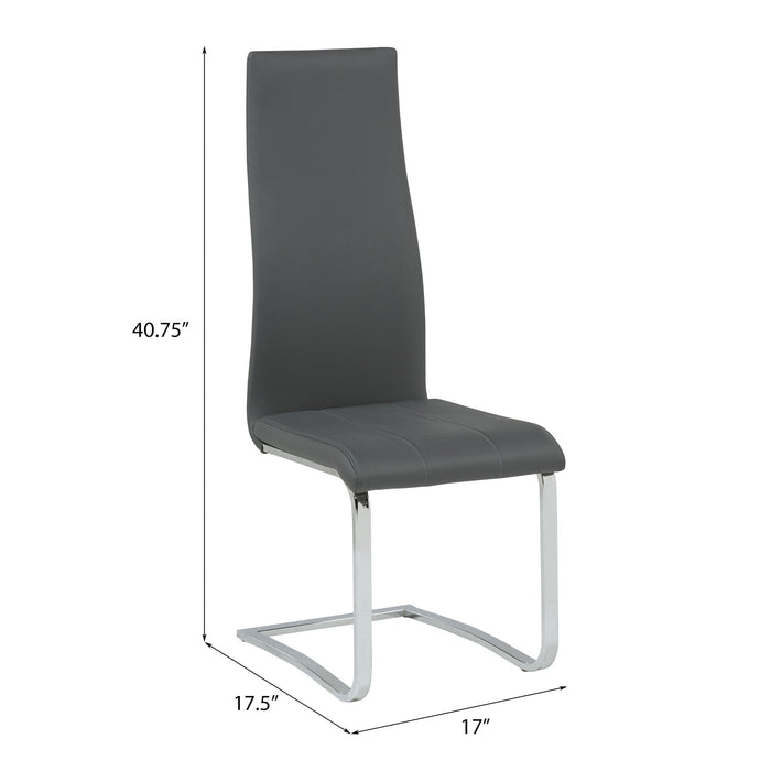 High Back Side Chairs Dining Chairs With Padded Upholstery (Set of 4) Furniture Max