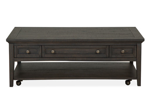 Westley Falls - Rectangular Cocktail Table With Casters - Graphite Magnussen Furniture
