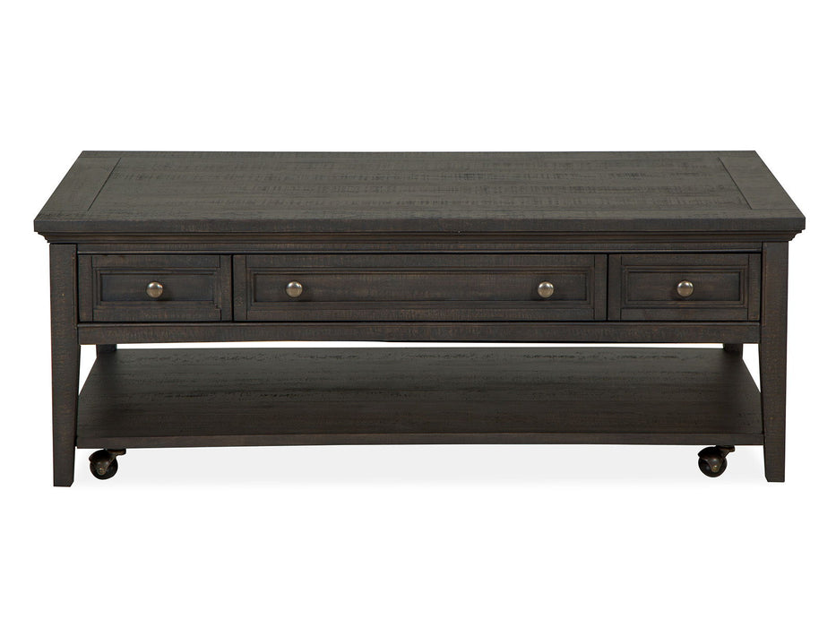Westley Falls - Rectangular Cocktail Table With Casters - Graphite Magnussen Furniture