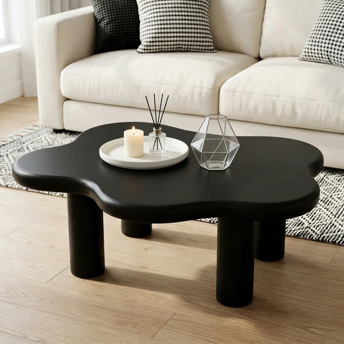 Cloud Shaped Coffee Table With 4 Round Legs Home Essentials