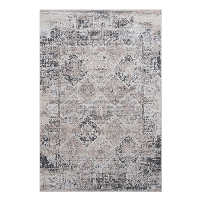 Payas - 8' x 10' Traditional Non-Shedding Living Room Bedroom Dining Home Office Stylish And Stain Resistant Area Rug - Cream / Anthracite