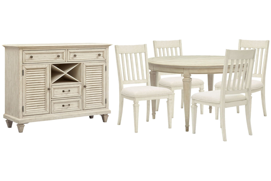 Newport - Extendable Round Dining Table Set Magnussen Furniture