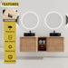Wall Mounted Bathroom Vanity With Art Sink, 1 Storage Shelf, Soft Close Door Home Essentials