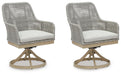 Seton Creek - Swivel Chair With Cushion (Set of 2) - Gray Signature Design by Ashley®