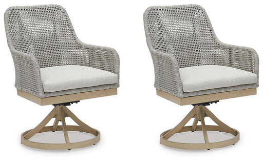 Seton Creek - Swivel Chair With Cushion (Set of 2) - Gray Signature Design by Ashley®