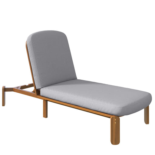 Outdoor Chaise Lounge With Adjustable Backrest Hearth and Haven