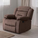 Modern Manual Recliner With Padded Seat And Pillow Arms Home Essentials