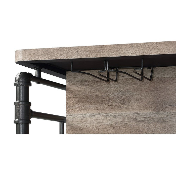 Edina - Counter Height Table - Antique Oak & Sandy Gray ACME