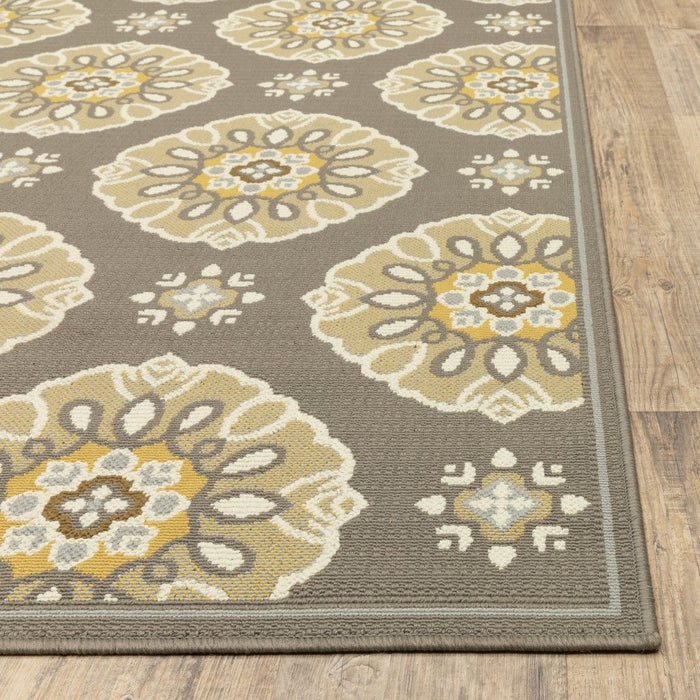 Moroccan Indoor / Outdoor Area Rug - Gray