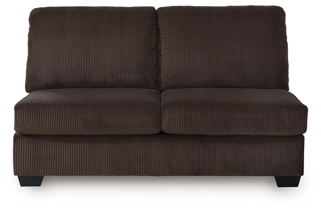 Kimlee - Armless Loveseat - Chocolate